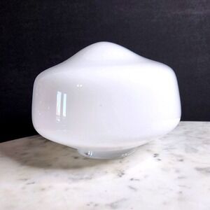 Schoolhouse style 40s milk glass white opaque light cover replacement vintage